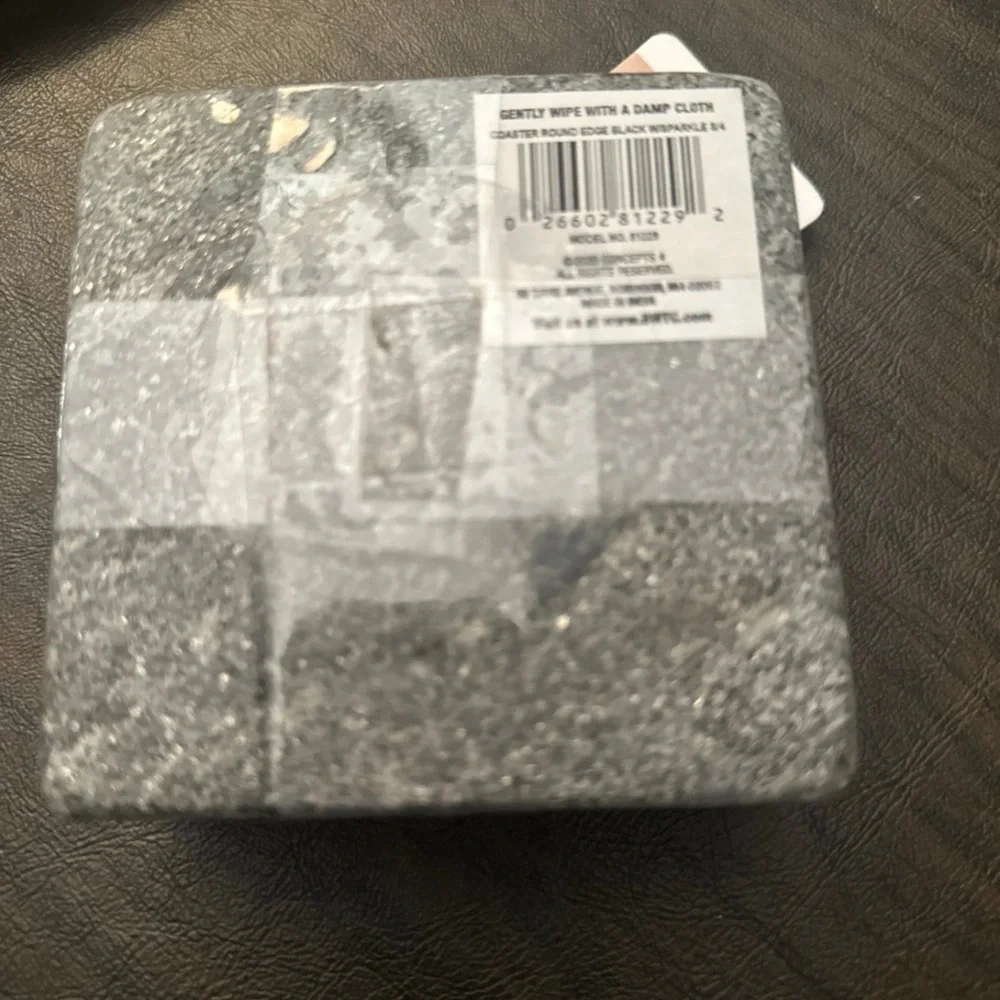 Concepts Handcrafted Gray Marble Coasters Set